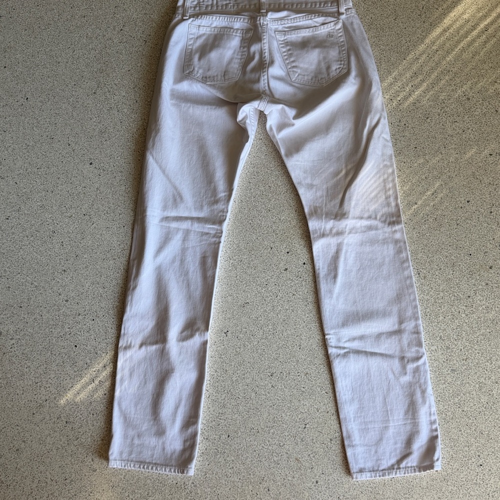 Rag & Bone White Selvedge Denim Jeans Fit 2 Slim 31 x 33.5 - Picture 6 of 11